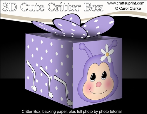3D Cute Critter Treat Box Gift Set Mini Kit - Butterfly