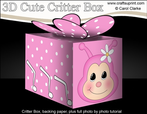 3D Cute Critter Treat Box Gift Set Mini Kit - Butterfly