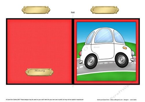Funky Car Cut and Fold Card  