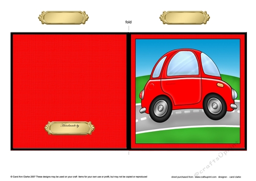 Funky Car Cut and Fold Card  