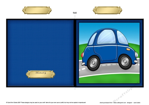 Funky Car Cut and Fold Card  