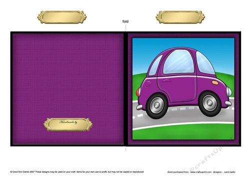 Funky Car Cut and Fold Card  