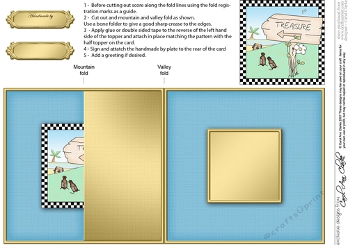 Treasure Island/Desert Island No-Hole Fold Back Card