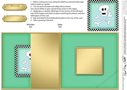 Jolly Roger No-Hole Fold Back Card