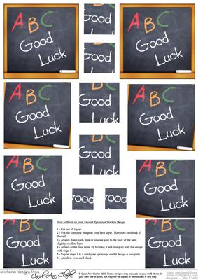 Good Luck!! Blackboard Twisted Pyramage Sheet