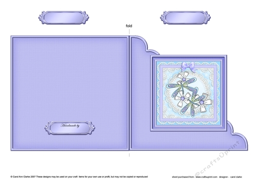 Dreamy Dragonflies Cut and Fold Corner Card  