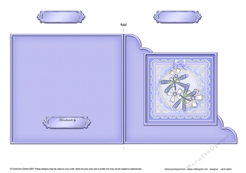 Dreamy Dragonflies Cut and Fold Corner Card  