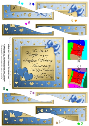 Sapphire Wedding Anniversary Wavy Spiral Side Stacker