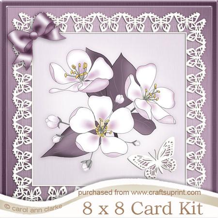 8 x 8 Apple Blossom Kit with 3D Decoupage