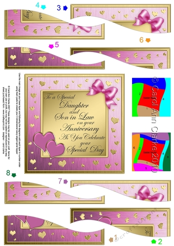 Daughter and Son in Law Wedding Anniversary Wavy Spiral Side Stacker