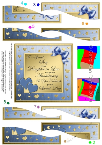 Son and Daughter in Law Wedding Anniversary Wavy Spiral Side Stacker