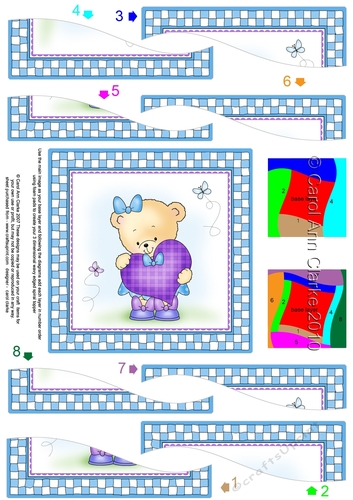 Hunney Bear Rosie has a Love Heart -  Wavy Spiral Side Stacker