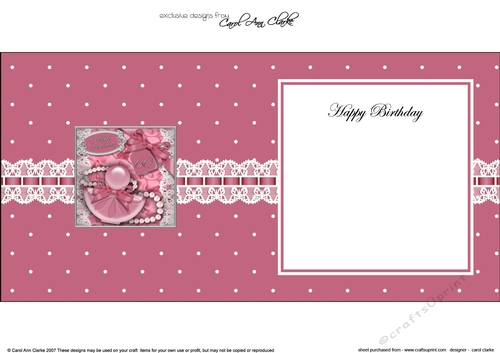 60th Birthday Perfume Lace & Pearls square landscape insert