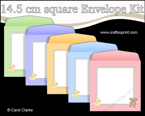 New Baby 14.5 x 14.5 cm envelope Kit