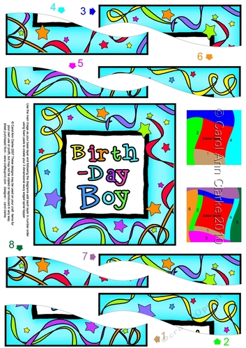 Birthday Boy Wavy Spiral Side Stacker