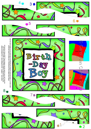 Birthday Boy Wavy Spiral Side Stacker