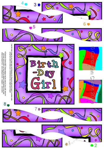 Birthday Girl Wavy Spiral Side Stacker