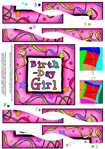Birthday Girl Wavy Spiral Side Stacker