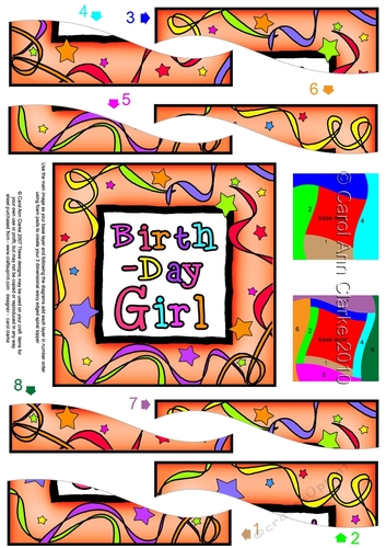 Birthday Girl Wavy Spiral Side Stacker