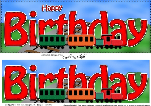 Large DL HAPPY BIRTHDAY 3D decoupage