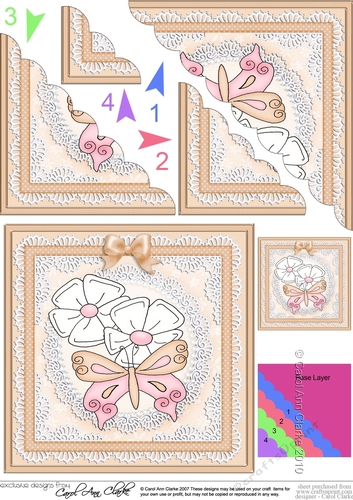 Fluttery Butterfly Scallop Corner Stacker
