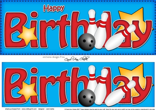 Large DL HAPPY BIRTHDAY 3D decoupage