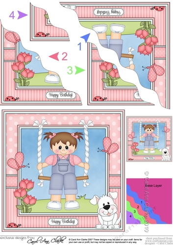 Cute Little Toddler Girl is Swinging High Wavey Corner Stacker