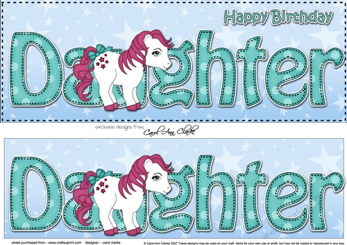 Large DL Happy Birthday DAUGHTER 3D decoupage