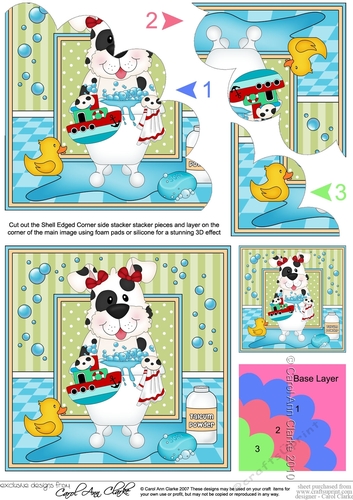 Shell Edged Corner Side Stacker - Bathtub Buddies - Little Spotty Dog