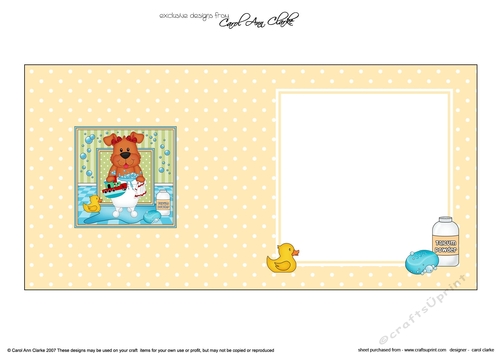 Square Landscape Insert - Bathtub Buddies - Little Rusty Dog