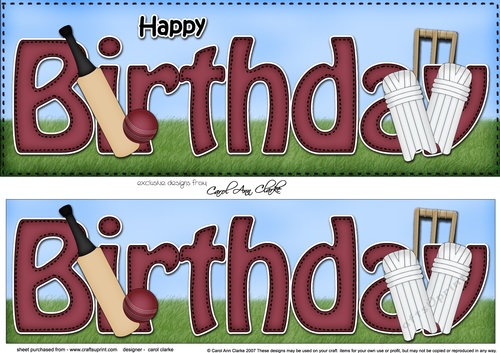 Large DL HAPPY BIRTHDAY 3D decoupage