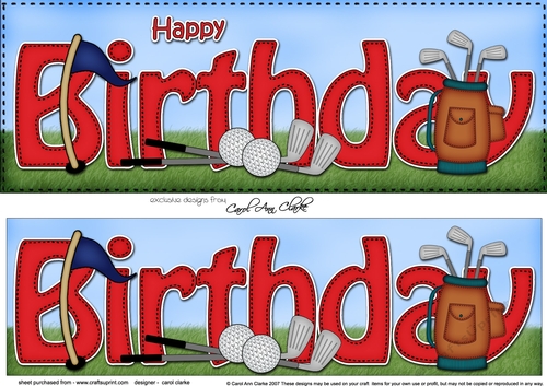 Large DL HAPPY BIRTHDAY 3D decoupage
