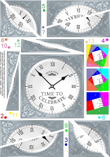 Time to Celebrate Clock - Twisted Spiral Side Stacker