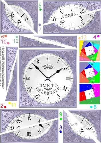 Time to Celebrate Clock - Twisted Spiral Side Stacker