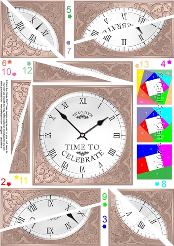 Time to Celebrate Clock - Twisted Spiral Side Stacker