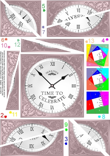 Time to Celebrate Clock - Twisted Spiral Side Stacker