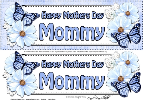 Large DL Happy Mothers Day MOMMY Floral Butterflies 3D decoupage