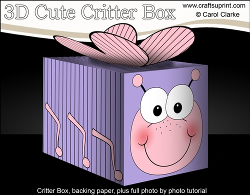 3D Cute Critter Treat Box Gift Set Mini Kit - Cute Bug