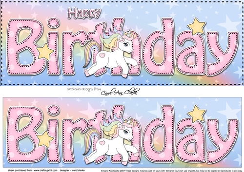 Large DL HAPPY BIRTHDAY 3D decoupage