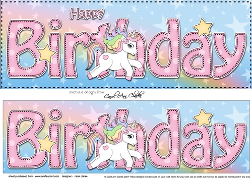 Large DL HAPPY BIRTHDAY 3D decoupage