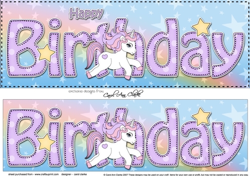 Large DL HAPPY BIRTHDAY 3D decoupage