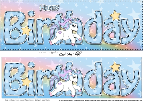 Large DL HAPPY BIRTHDAY 3D decoupage