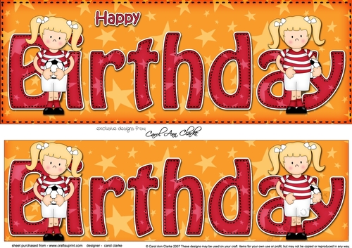 Large DL HAPPY BIRTHDAY 3D decoupage