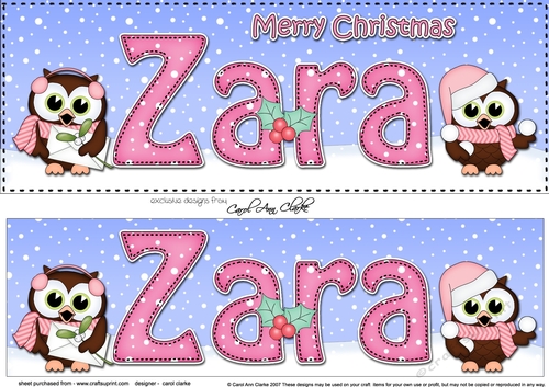 Large DL Merry Christmas ZARA 3D decoupage 