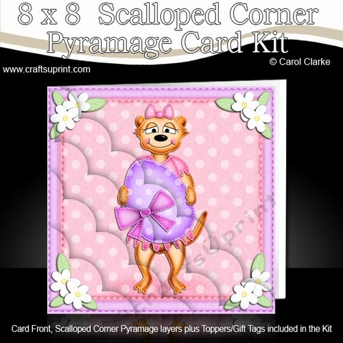 8 x 8 Mia Meerkat has an Easter Egg Scalloped Corner Kit