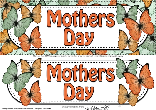 Large DL HAPPY MOTHERS DAY Butterflies 3D decoupage