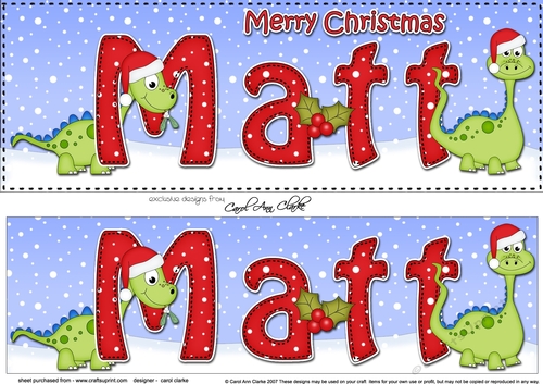 Large DL Merry Christmas MATT 3D decoupage 