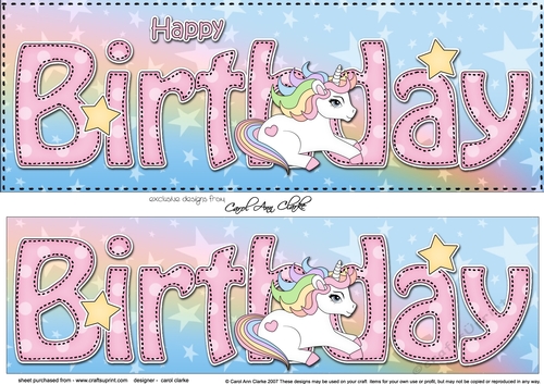 Large DL HAPPY BIRTHDAY 3D decoupage