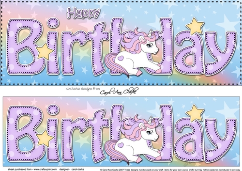 Large DL HAPPY BIRTHDAY 3D decoupage
