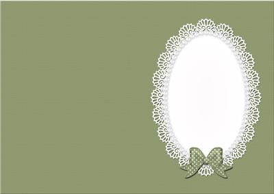 A5 Pearls and Lace Card Front or Insert